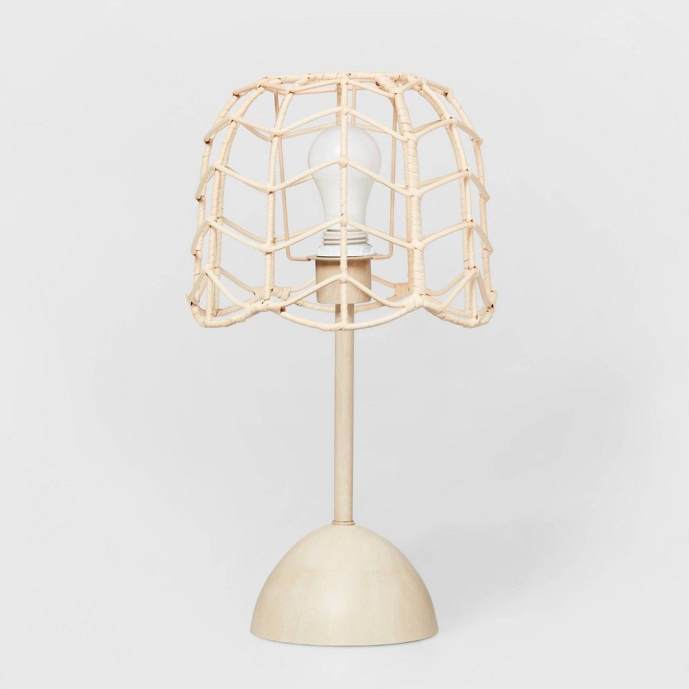 Rattan Table Lamp (Includes LED Light Bulb) Natural - Pillowfort™ | Target