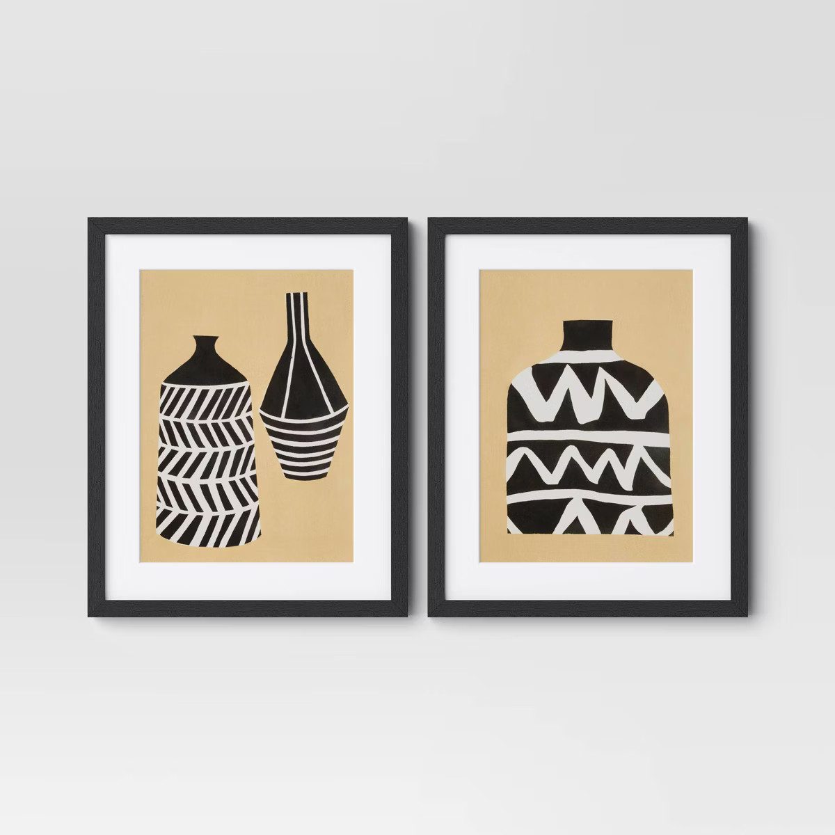 (Set of 2) 16" x 20" Vase Set I and II Framed Decorative Wall Art Set with Mat - Threshold™ | Target