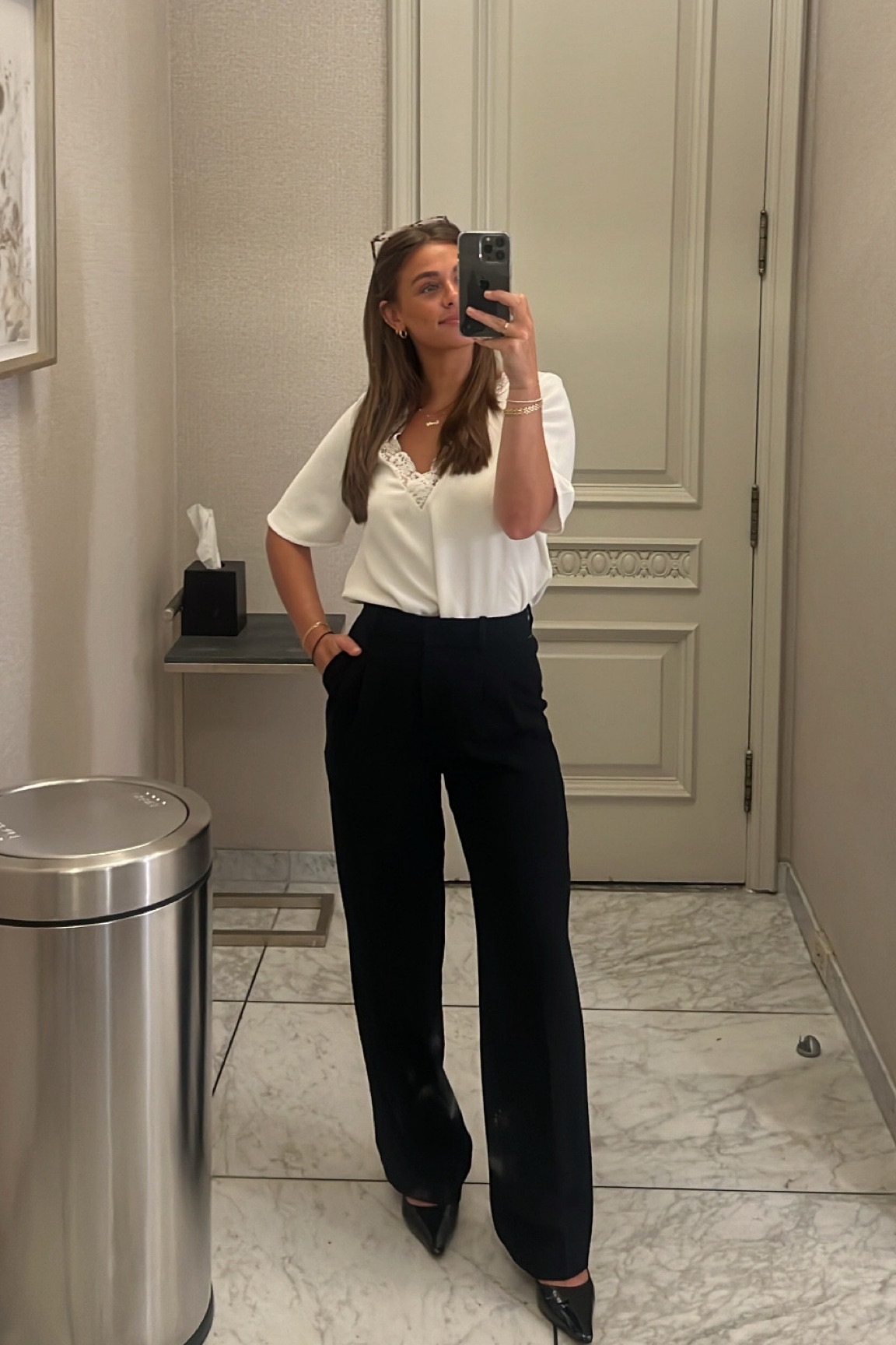 wearing size 0 Short in pants, size US 2 in the blouse! 

#LTKWorkwear #LTKStyleTip #LTKSeasonal