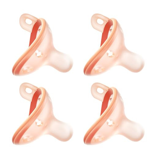 Garkoko Baby Pacifiers 0-6 Months, Breast-Like Shape Soft Silicone Newborn Pacifiers with Large Air Holes, BPA-Free, 4pcs | Amazon (US)