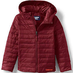 Kids ThermoPlume Packable Hooded Jacket | Lands' End (US)