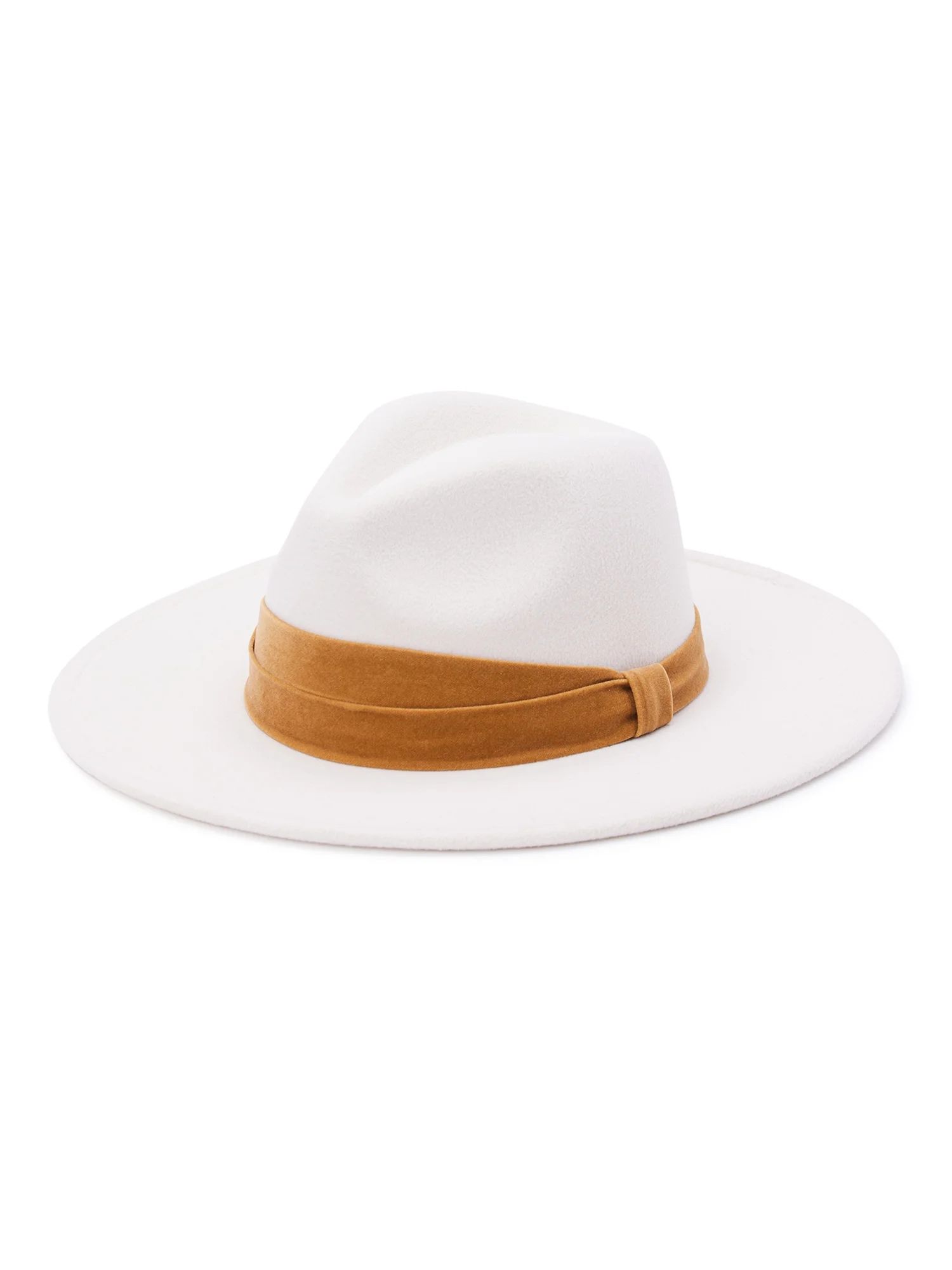 Time and Tru Women's Velvet Band Panama Hat | Walmart (US)