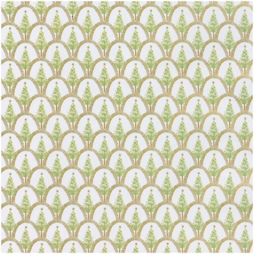 Caspari Deco Christmas Gold Gift Wrap - Two Rolls | Amazon (US)