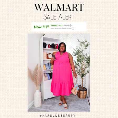 Walmart Sale Alert. Time and Tru Midi Double Cloth Dress. 

#LTKFindsUnder50 #LTKPlusSize #LTKSeasonal