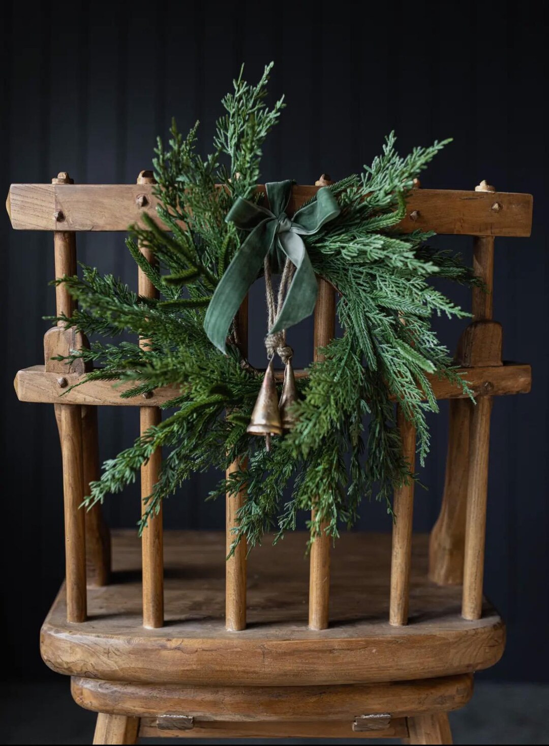 Mini Faux Cypress Christmas Wreath - Etsy | Etsy (US)