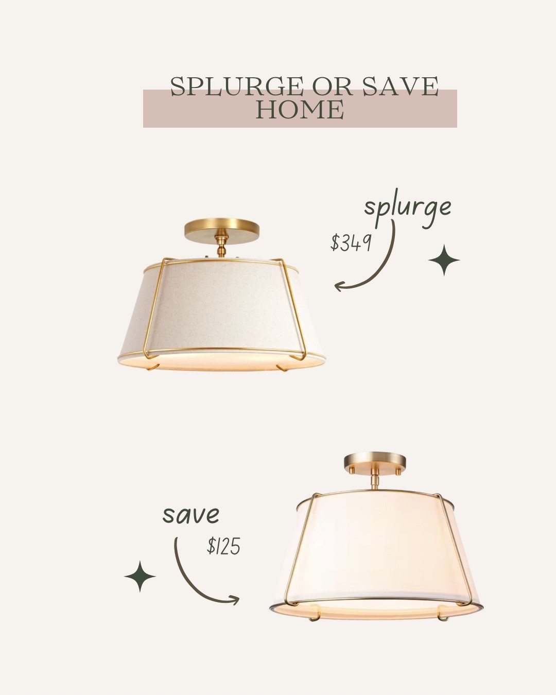 We’re slowly working on updating all our builder grade lighting. And I can’t even believe how almost identical these are. I’ll be purchasing the save…I need 2 and I’ll get them both for less then one of the surge!! That’s a steal!

#LTKHome