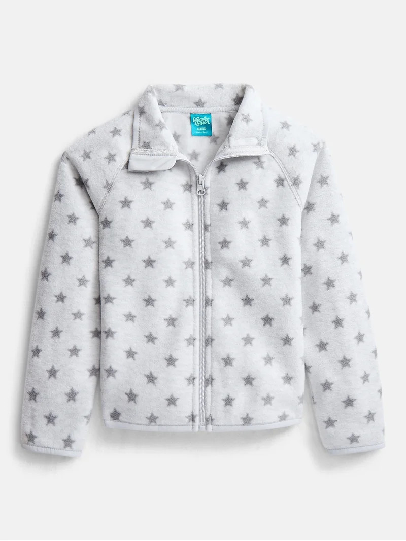 Wonder Nation Girls Microfleece Full Zip Jacket, Sizes 4-18 & Plus | Walmart (US)