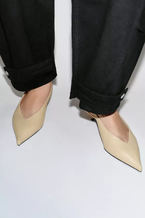 KITTEN HEEL SLINGBACK SHOES | Zara US