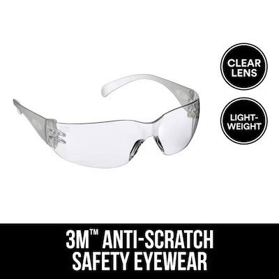 3M Clear Lens Anti-Scratch Plastic Safety glasses | Lowe's