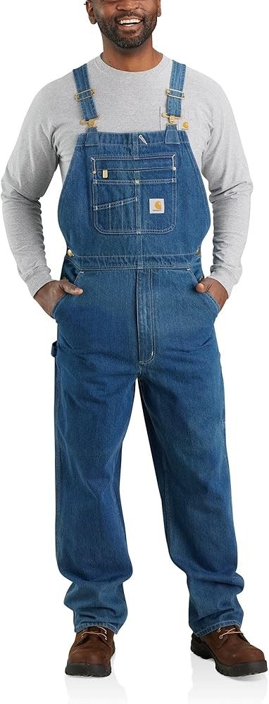 Carhartt Men's Loose Fit Denim Bib Overall | Amazon (US)