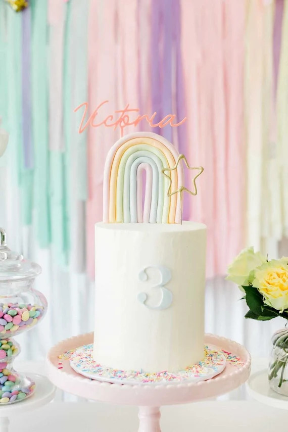 Custom Name Acrylic Cake Topper for Birthday Party, Baby Shower and Special Event. | Etsy (US)