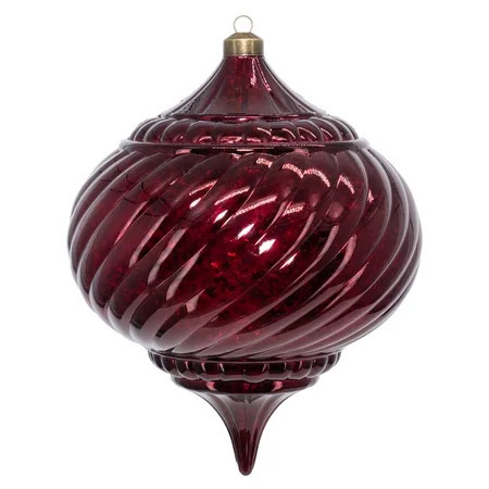 My Texas House 2-Count Burgundy Finial Shatterproof Christmas Ornaments, 11" | Walmart (US)