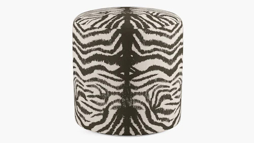 Drum Ottoman | Zebra | The Inside