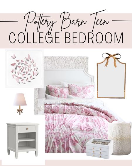 A light and bright Love Shack Fancy space designed for my daughter's college roommate. Make a statement with this Pottery Barn Teen/ Dorm LSF comforter and layer with white and gold accents for a more mature look' 

#collegedorm #girlsbedroom #loveshackfancy 

#LTKkids #LTKhome #LTKBacktoSchool