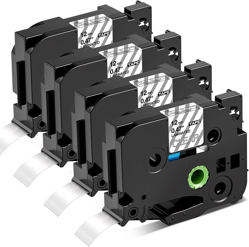 TZe White on Clear Replacement for Brother TZe-135 TZe135 12mm 0.47 Laminated TZ Tape, Compatible... | Amazon (US)