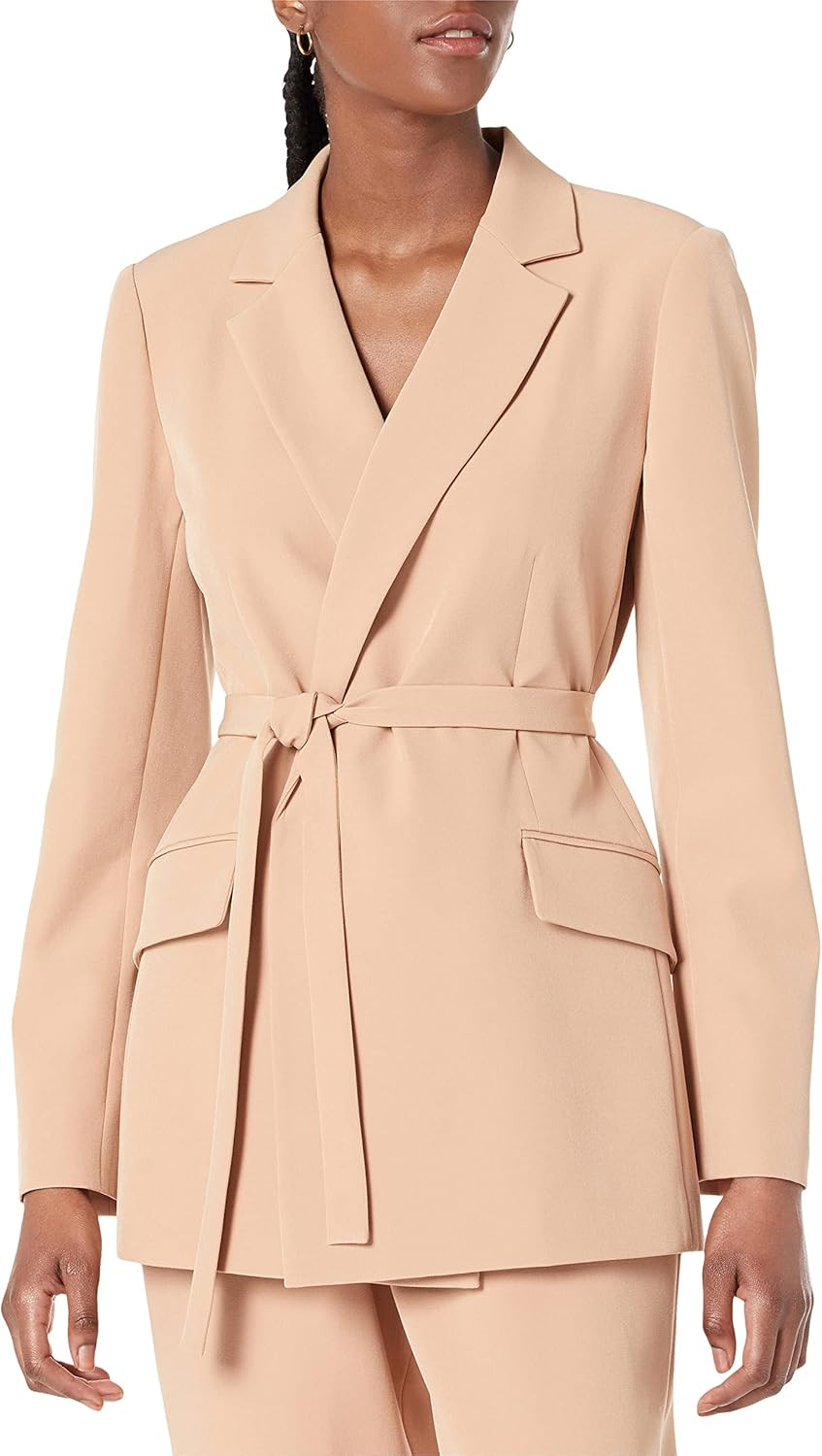 The Drop Women's Ren Wrap Front Belted Blazer | Amazon (US)
