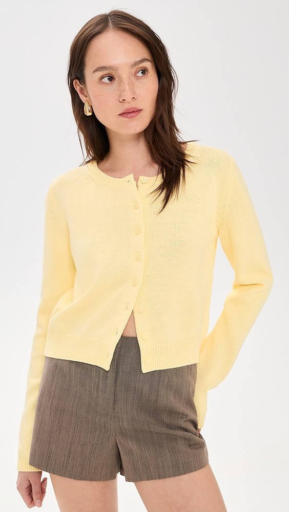 Clara Cotton Crew Cardigan | Shopbop