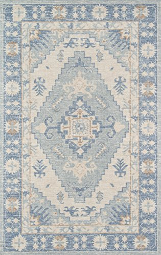 Momeni Anatolia Wool and Nylon Area Rug, 6'6" X 9', Blue | Amazon (US)