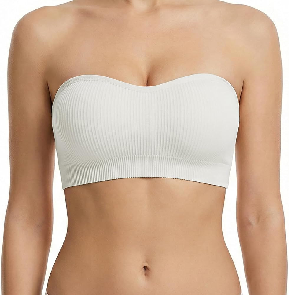 Zimcti Strapless Bras for Women Non-Slip Silicone Bandeau Wireless Bra | Amazon (US)