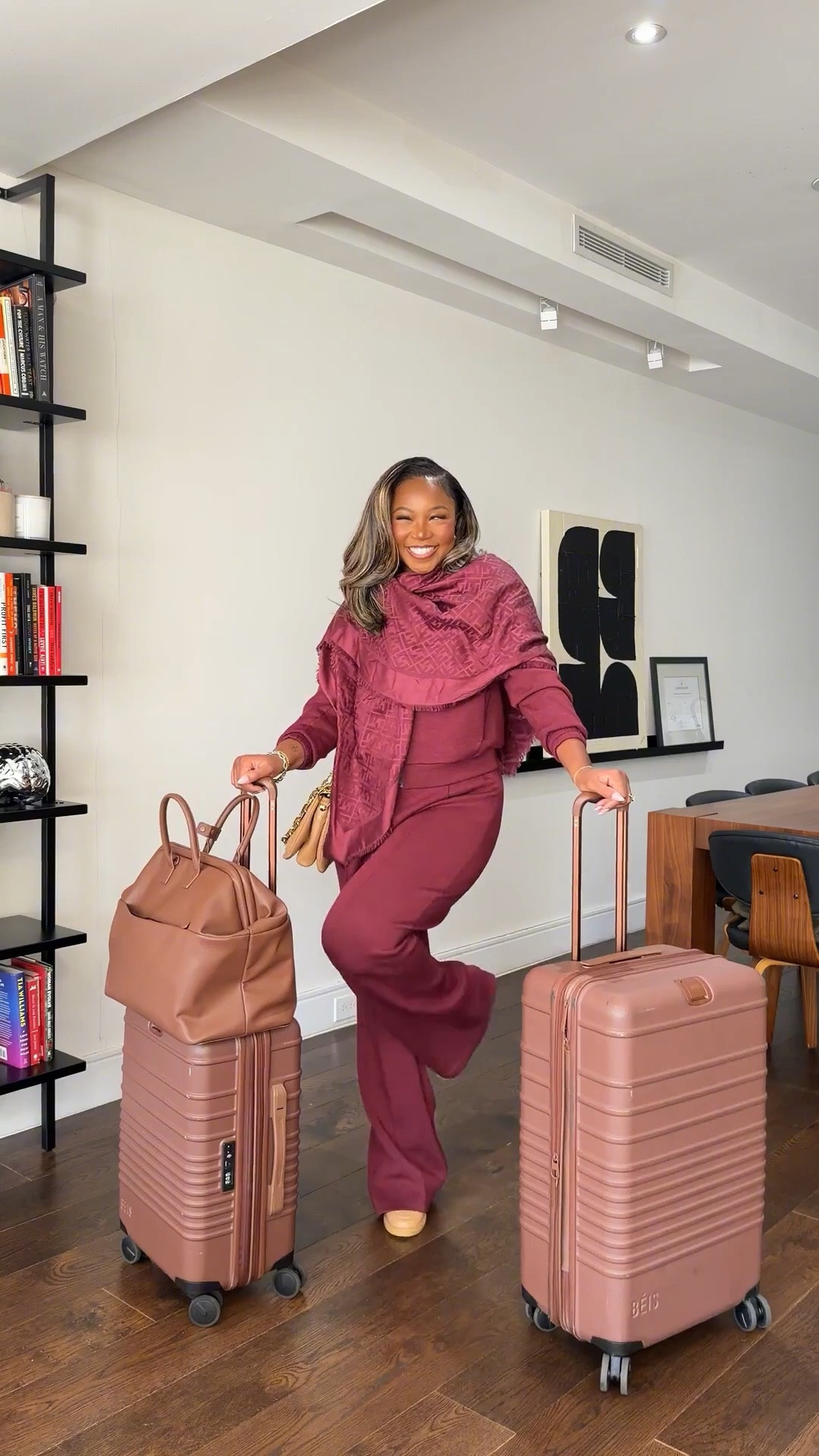 Wearing medium top large tall bottoms 