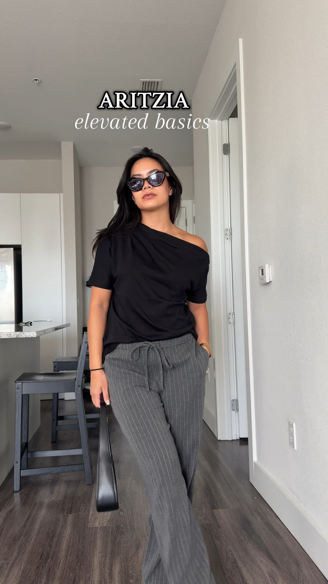 Aritzia Elevated basics. Interlock barclay tshirt XS and Script top XS 
Pants: A&F Menswear pull on pants XS 
#aritzia #aritziasale #abercrombje 

#LTKHoliday #LTKSeasonal #LTKPetite