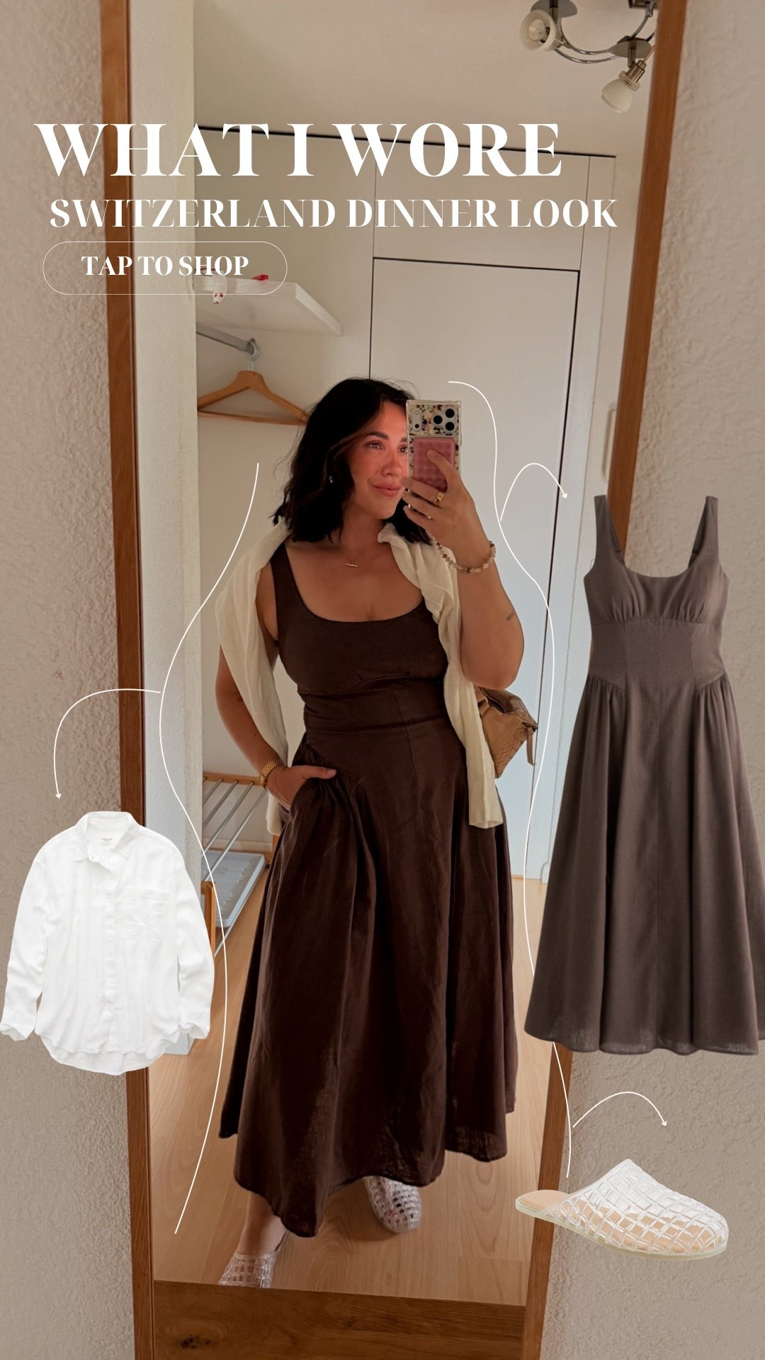 Switzerland dinner outfit
Europe dress 
Date night look 
Size M

#LTKootd #LTKMidsize #LTKTravel