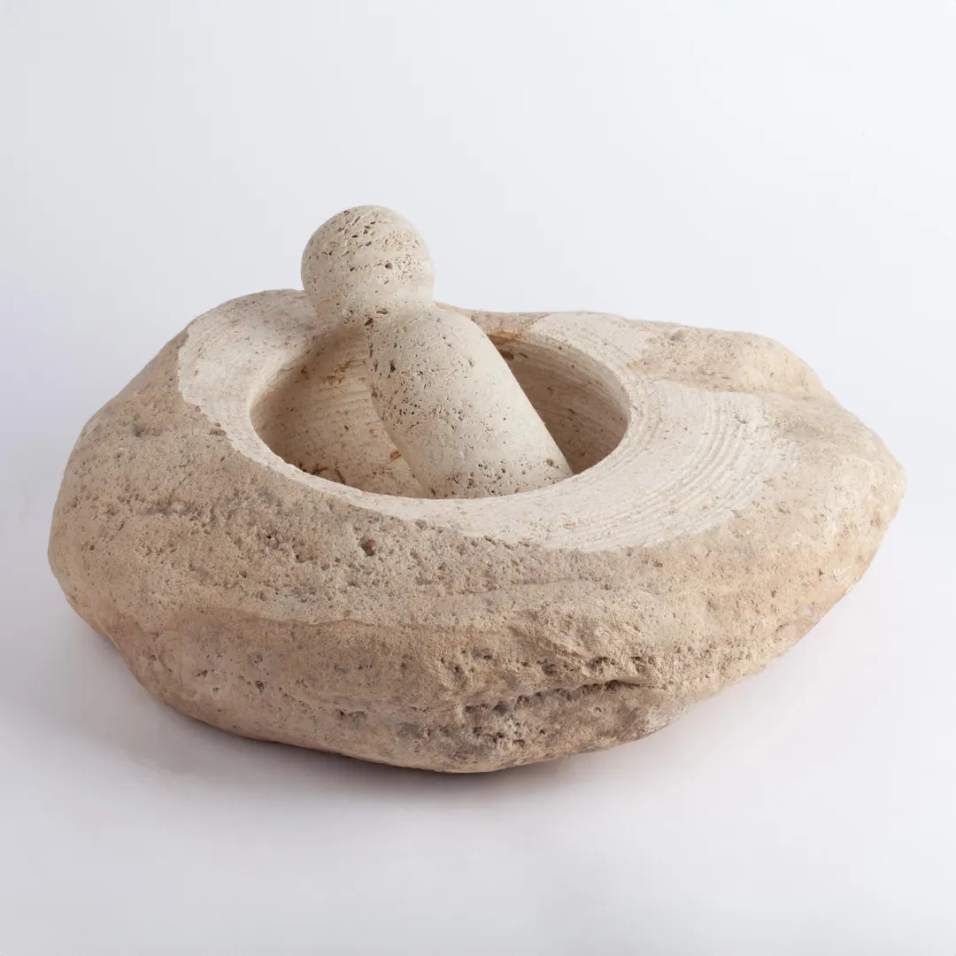 Travertine Mortar With Pedestal, Unique Mortar, Home Decoration, Marble Decoration, Rustic Style,... | Etsy (US)