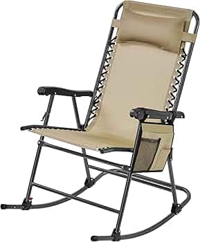 Yaheetech 26in Rocking Chair Outdoor Zero Gravity Folding Chairs Rocking Chairs Foldable Outdoor ... | Amazon (US)
