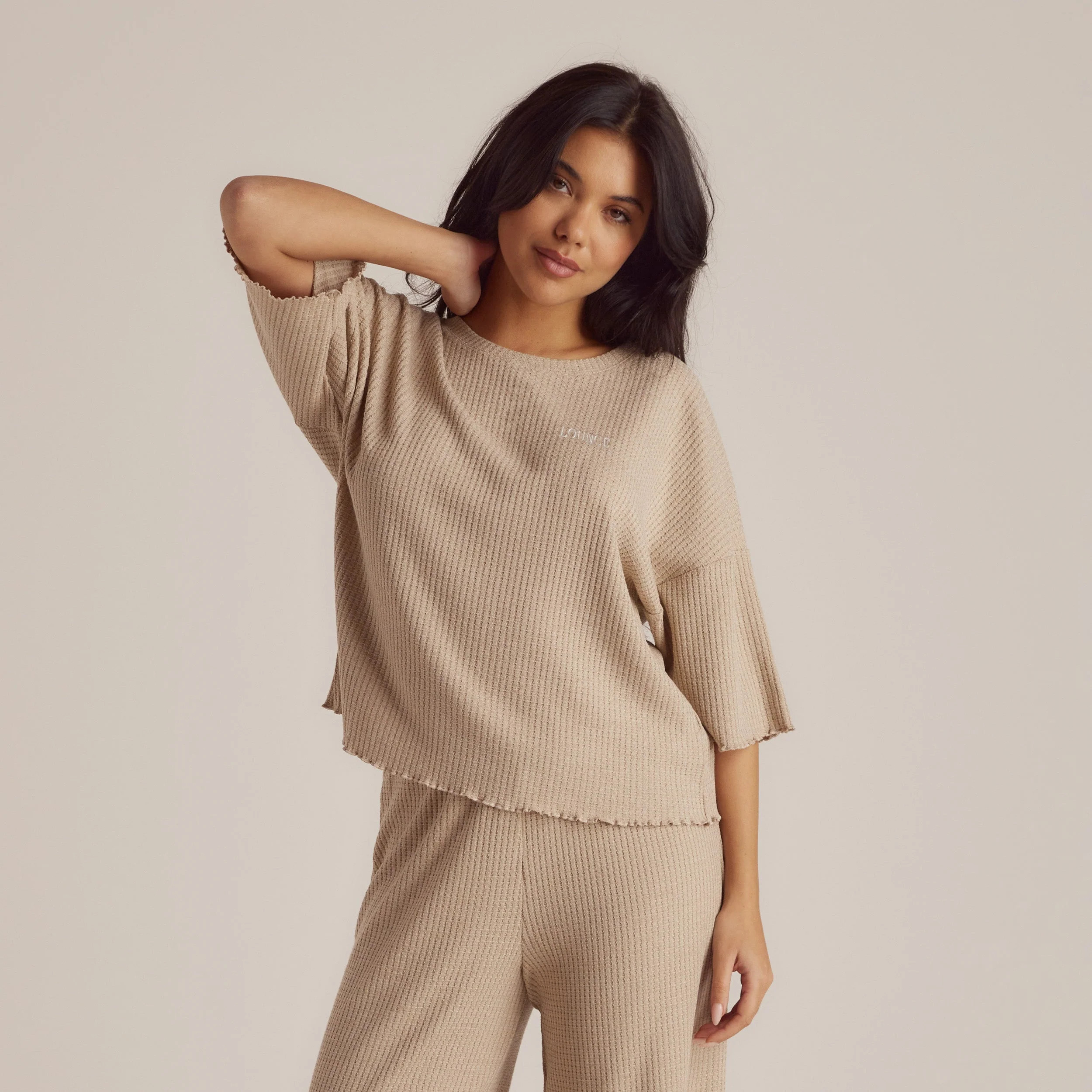 Soft Waffle Pajama Top - Mink | Lounge (US)
