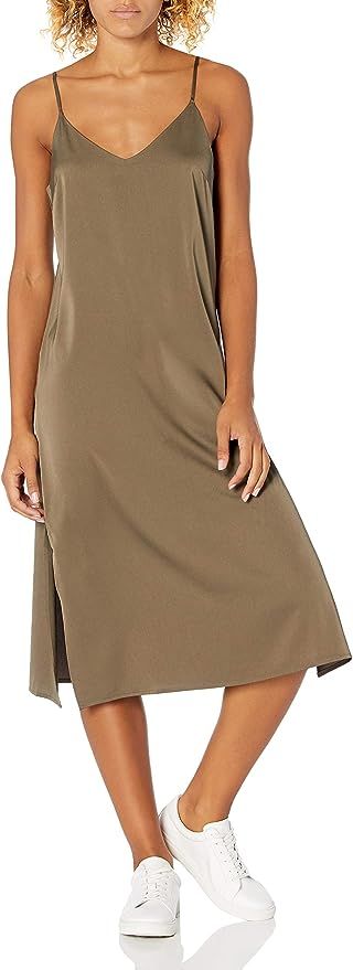 The Drop Women's Ana Silky V-Neck Midi Slip Dress | Amazon (US)