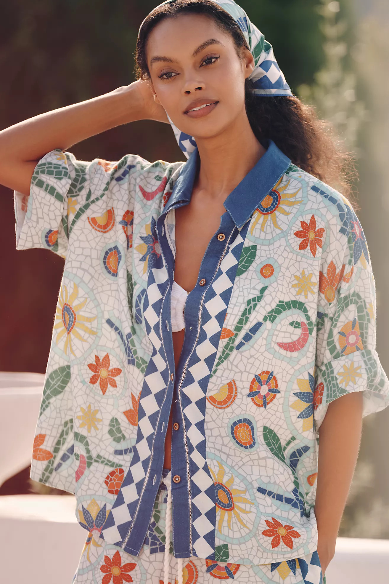 Celandine Linen Buttondown Shirt | Anthropologie (US)