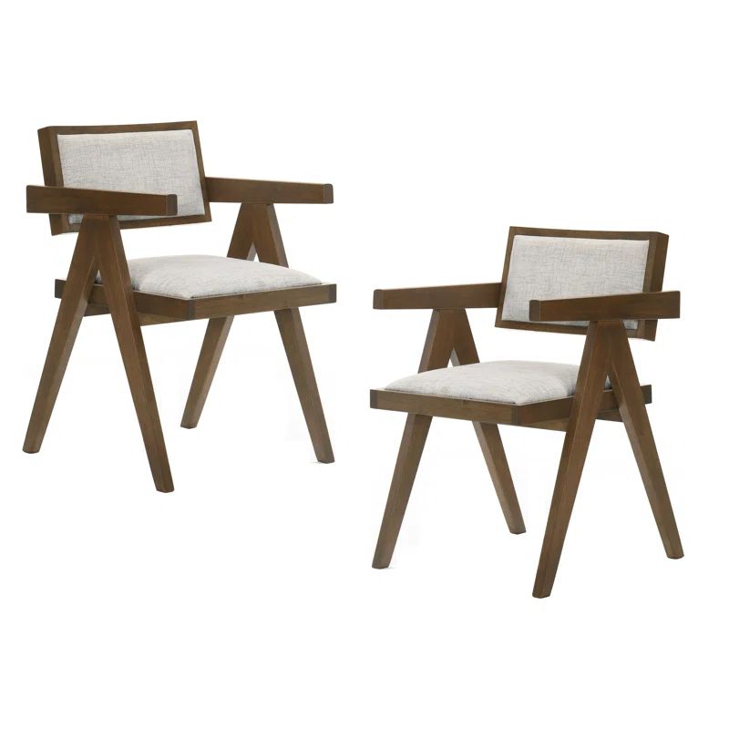 Ches Solid Back Arm Chair (Set of 2) | Wayfair North America