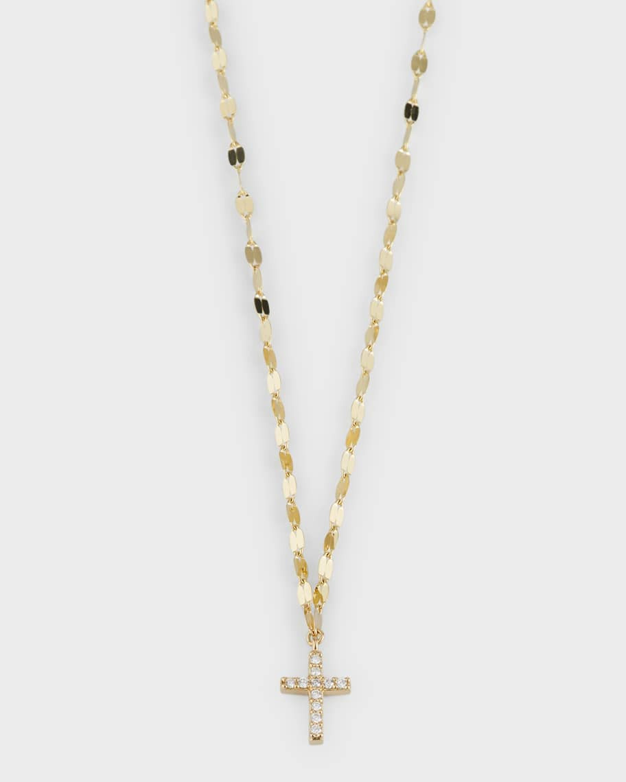 LANA 14K Flawless Mini Cross Pendant Necklace | Neiman Marcus