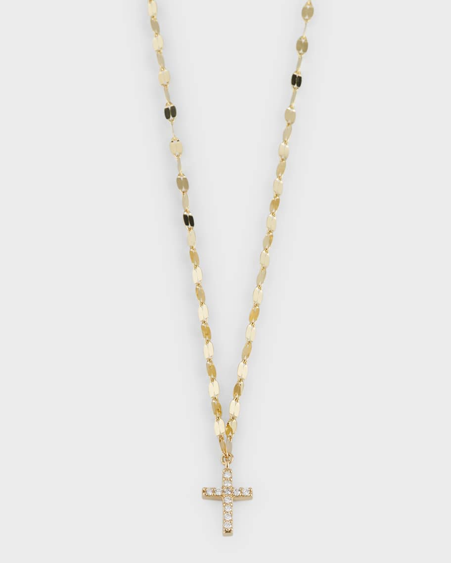 14K Flawless Mini Cross Pendant Necklace | Neiman Marcus