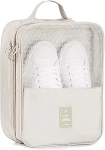 Travel Shoe Bag Holds 3 Pair of Shoes, Hezelf Shoe Storage Pouch for Travel and Daily Use, Travel... | Amazon (US)