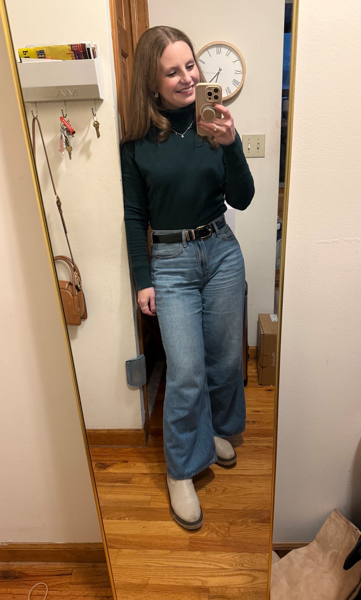 Cozy snow day outfit under a puffer coat! These High-Waist Baggy Wide-Leg jeans from Old Navy are my favorite right now. 

#LTKSeasonal #LTKootd #LTKFindsUnder50