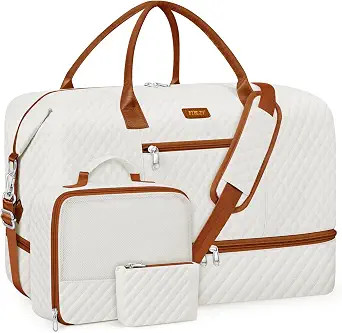ITIEZY Weekender Bag for Women 21.5" Travel Duffel Large Carry On Bag 3PCS | Nylon Duffel Bag wit... | Amazon (US)