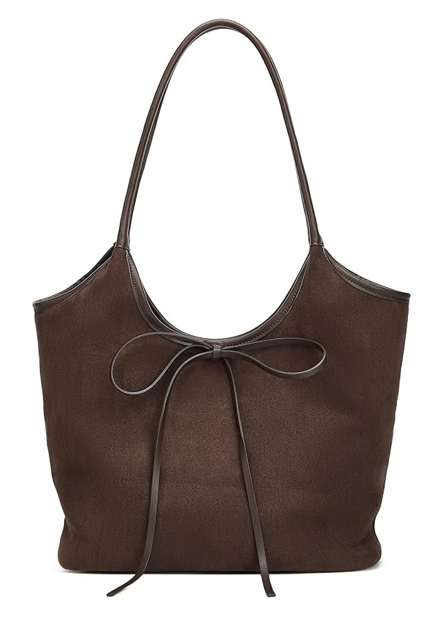 Vintage French Bow Tote Bag Large Capacity Hobo Bag Shoulder Bag Satchel Purse Chic Underarm Bag ... | Amazon (US)