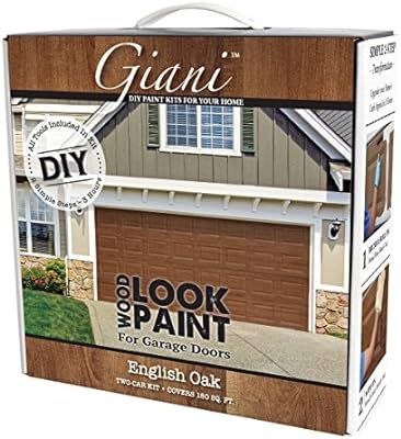 Giani Wood Look Garage Door Paint Kit, 2 Car, English Oak | Amazon (US)