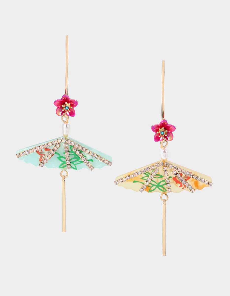 ISLAND TIME UMBRELLA EARRINGS MULTI | Betsey Johnson