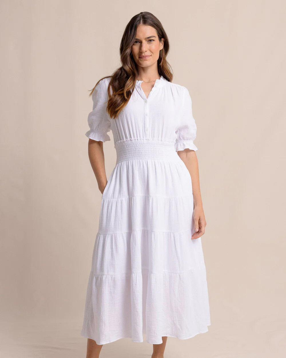 Christa Short Sleeve Maxi Dress | Southern Tide