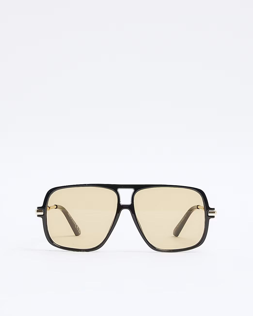 Black Aviator Metal Sunglasses | River Island UK & IE