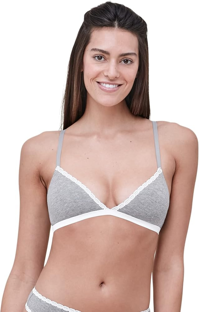 Skarlett Blue Adorned Fully Adjustable Cotton Lace Bralette with Seamless Support | Amazon (US)