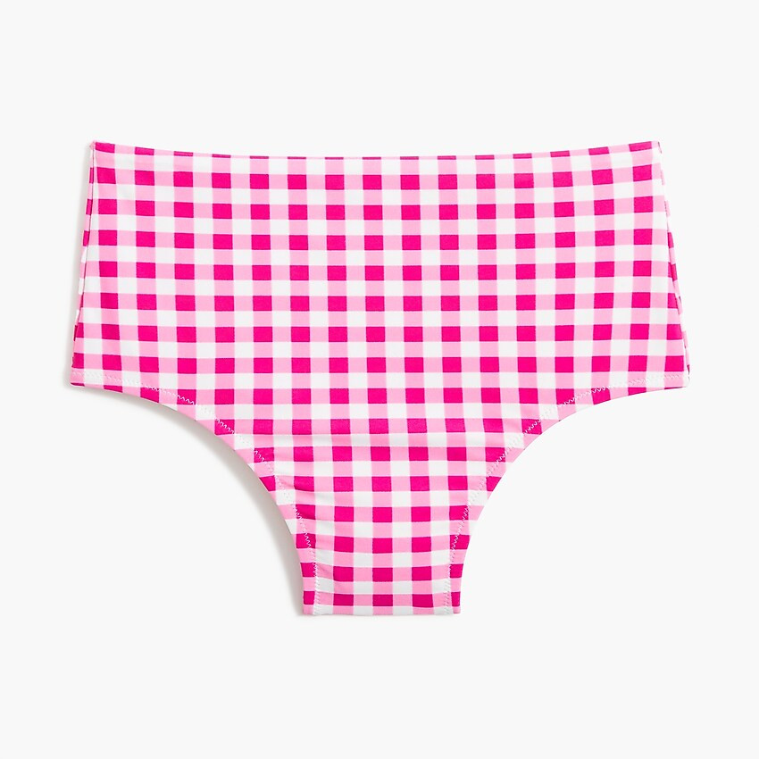 Gingham high-waisted bikini bottom | J.Crew Factory