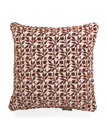 20x20 Roseship Floral Print Chenille Jacquard Pillow | TJ Maxx