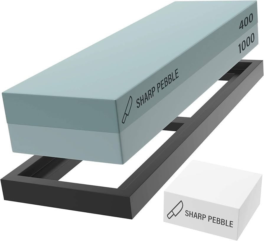 Sharp Pebble Premium Whetstone Knife Sharpening Stone 2 Side Grit 400/1000 Wetstone Kit -Wetstone... | Amazon (US)