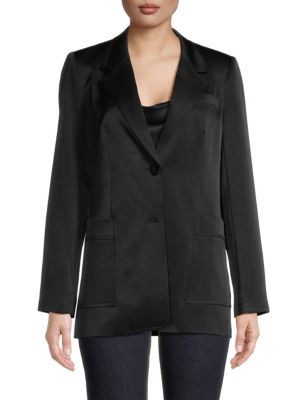 Madelyn Satin-Back Crepe Two-Button Blazer | Saks Fifth Avenue OFF 5TH