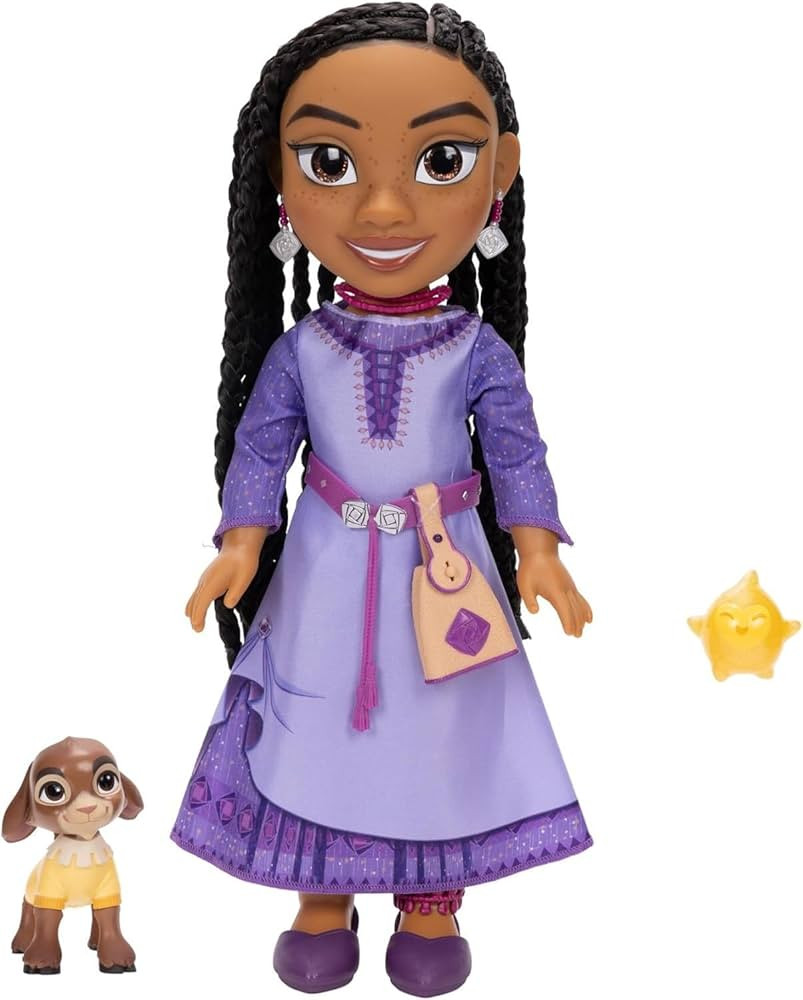 Disney's Wish Singing Asha Doll with Valentino & Star Figures, Asha Signs & Talks, 14 Inches Tall | Amazon (US)