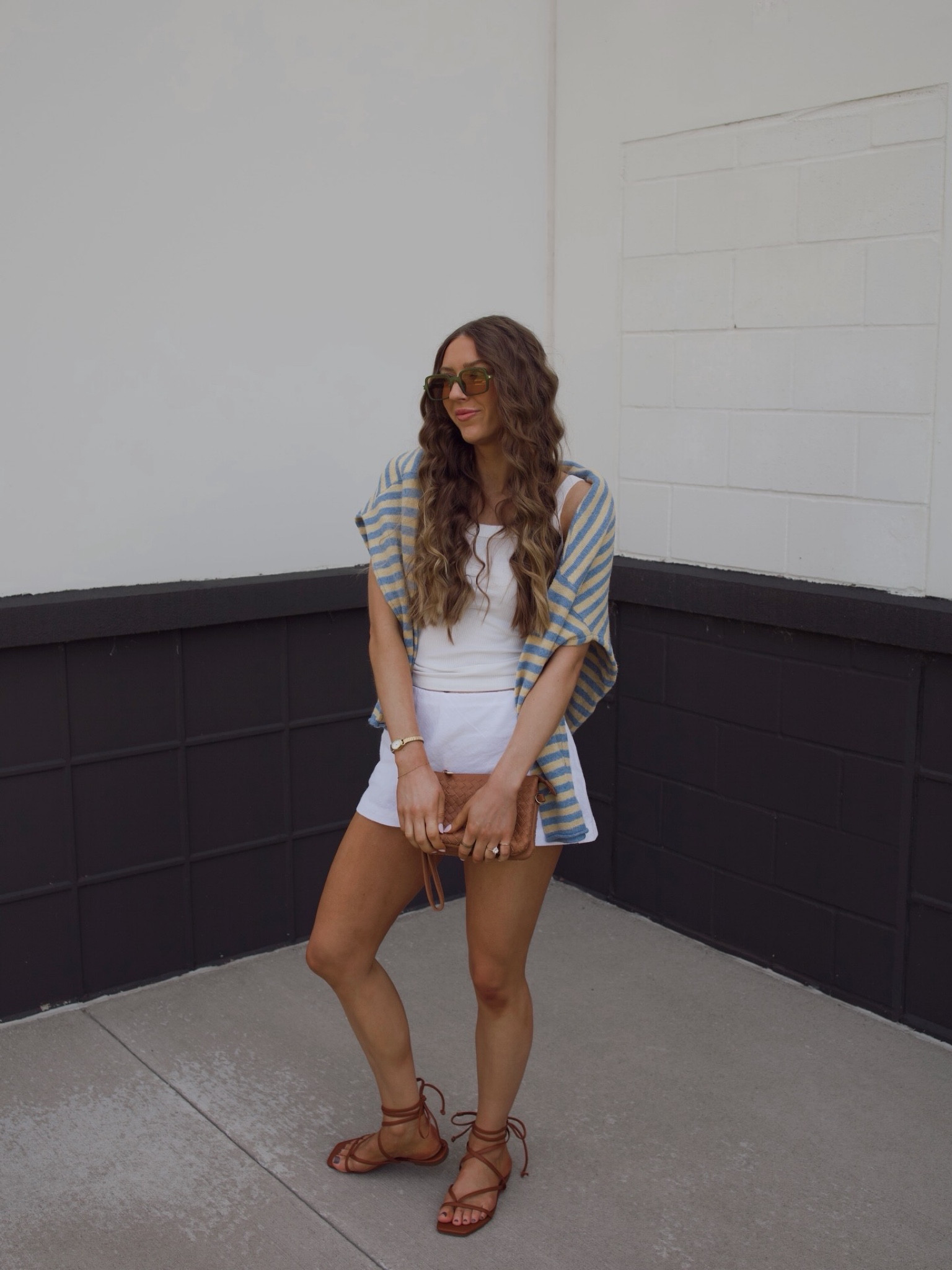 Casual summer outfit 🩵💛 

Sweater is golden haze 
Skirt: small

#LTKSeasonal #LTKootd #LTKgrwm