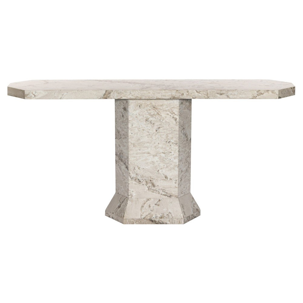 Argos Modern Classic Grey Marble Console Table | Kathy Kuo Home